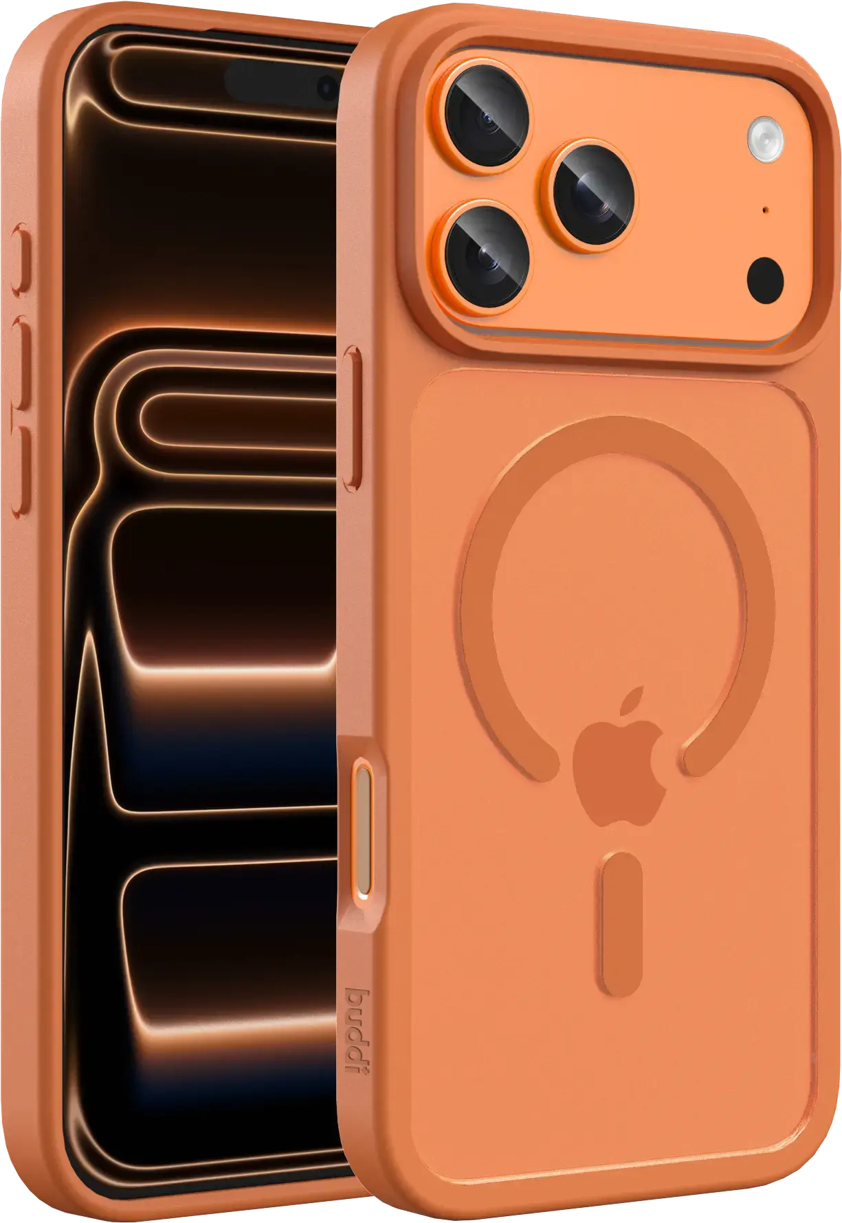 Buddi Frost Apple iPhone 17 Pro Max Hoesje MagSafe Back Cover Matte Oranje afbeelding 1