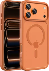 Buddi Frost Apple iPhone 17 Pro Max Hoesje MagSafe Back Cover Matte Oranje afbeelding