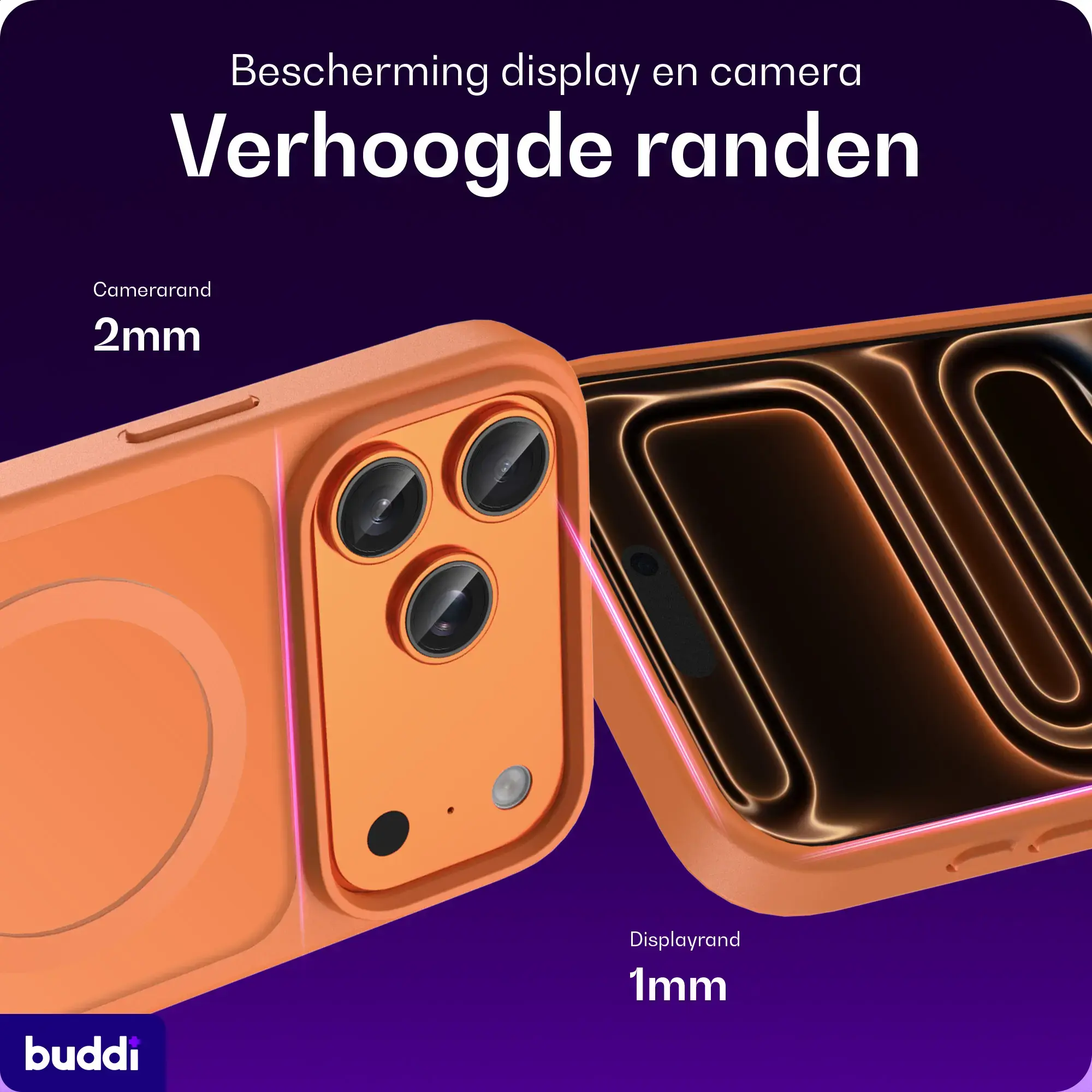 Buddi Frost Apple iPhone 17 Pro Max Hoesje MagSafe Back Cover Matte Oranje afbeelding 4
