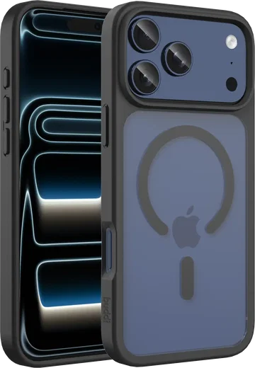 Buddi Frost Apple iPhone 17 Pro Max Hoesje MagSafe Back Cover Matte Zwart afbeelding 1