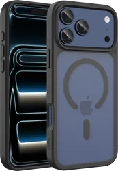 Buddi Frost Apple iPhone 17 Pro Max Hoesje MagSafe Back Cover Matte Zwart afbeelding
