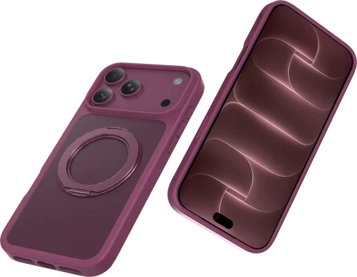 Buddi Frost Apple iPhone 17 Pro Max Hoesje MagSafe Ring Stand Matte Cherry afbeelding 12