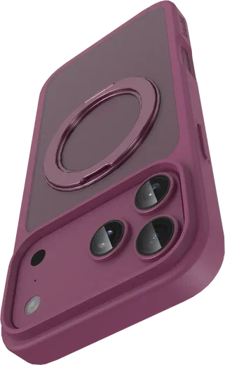 Buddi Frost Apple iPhone 17 Pro Max Hoesje MagSafe Ring Stand Matte Cherry afbeelding 9