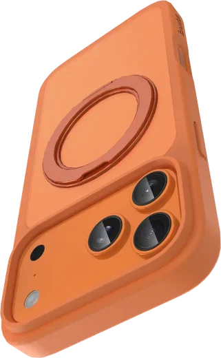 Buddi Frost Apple iPhone 17 Pro Max Hoesje MagSafe Ring Stand Matte Oranje afbeelding 9