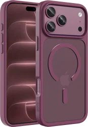 Buddi Frost Apple iPhone 17 Pro Hoesje MagSafe Back Cover Matte Cherry afbeelding