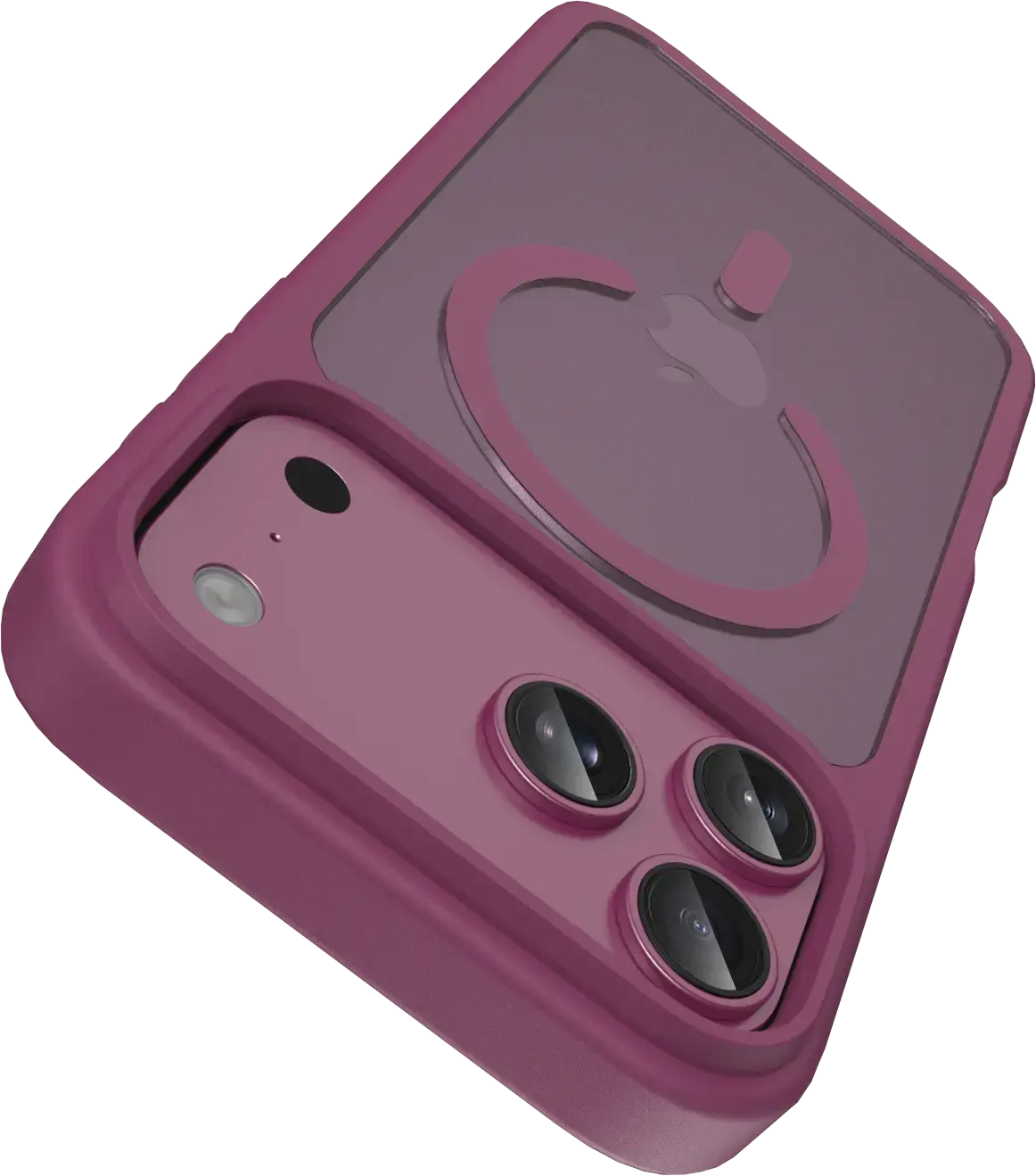 Buddi Frost Apple iPhone 17 Pro Hoesje MagSafe Back Cover Matte Cherry afbeelding 5