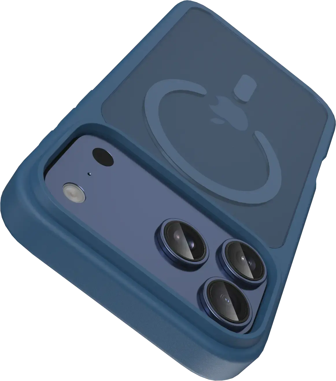 Buddi Frost Apple iPhone 17 Pro Hoesje MagSafe Back Cover Matte Donker Blauw afbeelding 5