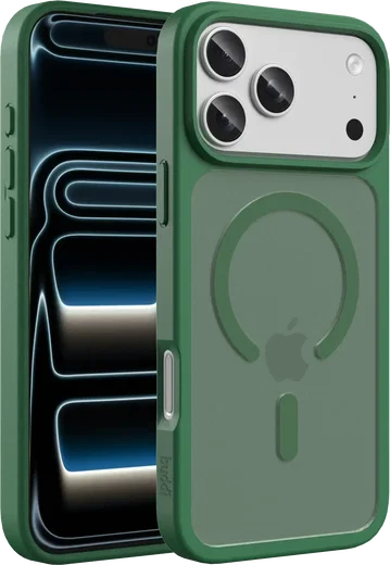 Buddi Frost Apple iPhone 17 Pro Hoesje MagSafe Back Cover Matte Groen afbeelding 1