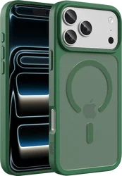 Buddi Frost Apple iPhone 17 Pro Hoesje MagSafe Back Cover Matte Groen afbeelding