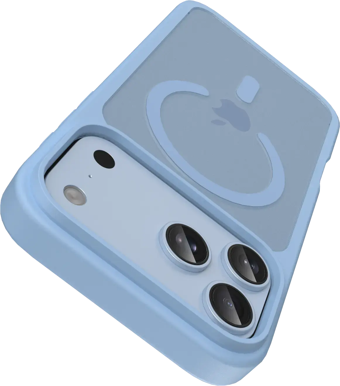 Buddi Frost Apple iPhone 17 Pro Hoesje MagSafe Back Cover Matte Licht Blauw afbeelding 5
