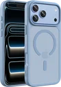 Buddi Frost Apple iPhone 17 Pro Hoesje MagSafe Back Cover Matte Licht Blauw