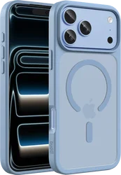 Buddi Frost Apple iPhone 17 Pro Hoesje MagSafe Back Cover Matte Licht Blauw afbeelding