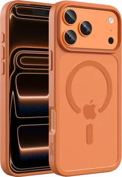 Buddi Frost Apple iPhone 17 Pro Hoesje MagSafe Back Cover Matte Oranje