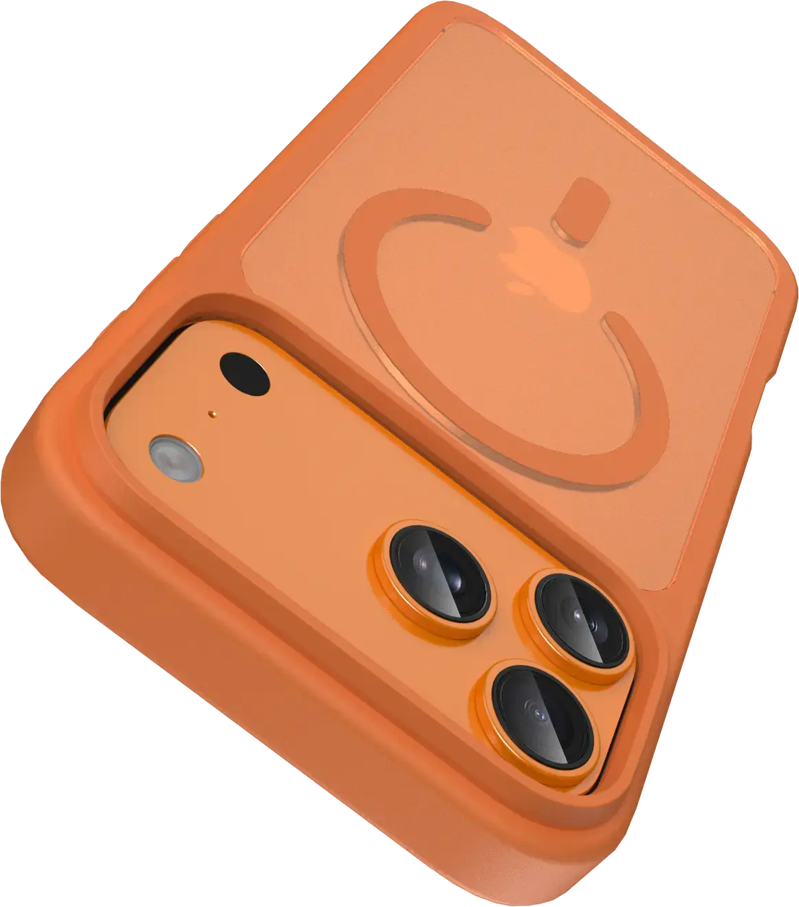 Buddi Frost Apple iPhone 17 Pro Hoesje MagSafe Back Cover Matte Oranje afbeelding 5