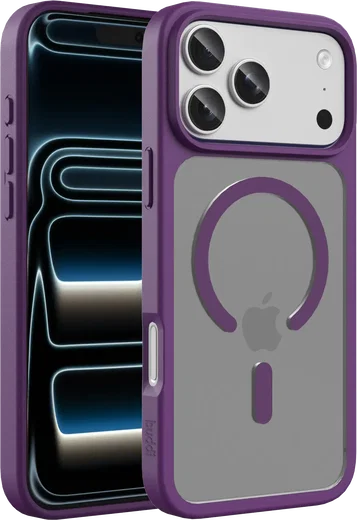 Buddi Frost Apple iPhone 17 Pro Hoesje MagSafe Back Cover Matte Paars afbeelding 1