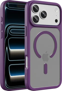 Buddi Frost Apple iPhone 17 Pro Hoesje MagSafe Back Cover Matte Paars