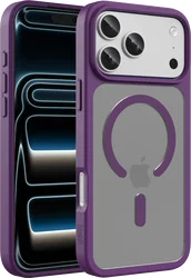 Buddi Frost Apple iPhone 17 Pro Hoesje MagSafe Back Cover Matte Paars afbeelding