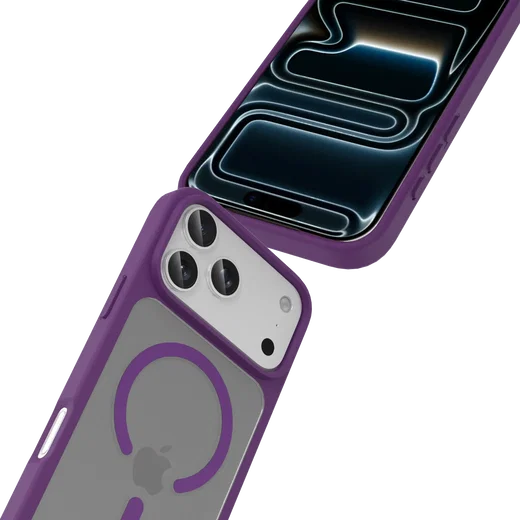 Buddi Frost Apple iPhone 17 Pro Hoesje MagSafe Back Cover Matte Paars afbeelding 7