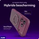 Buddi Frost Apple iPhone 17 Pro Hoesje MagSafe Ring Stand Matte Burgundy afbeelding 3