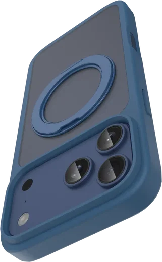Buddi Frost Apple iPhone 17 Pro Hoesje MagSafe Ring Stand Matte Donker Blauw afbeelding 10
