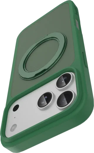 Buddi Frost Apple iPhone 17 Pro Hoesje MagSafe Ring Stand Matte Groen afbeelding 9