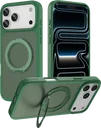 Buddi Frost Apple iPhone 17 Pro Hoesje MagSafe Ring Stand Matte Groen
