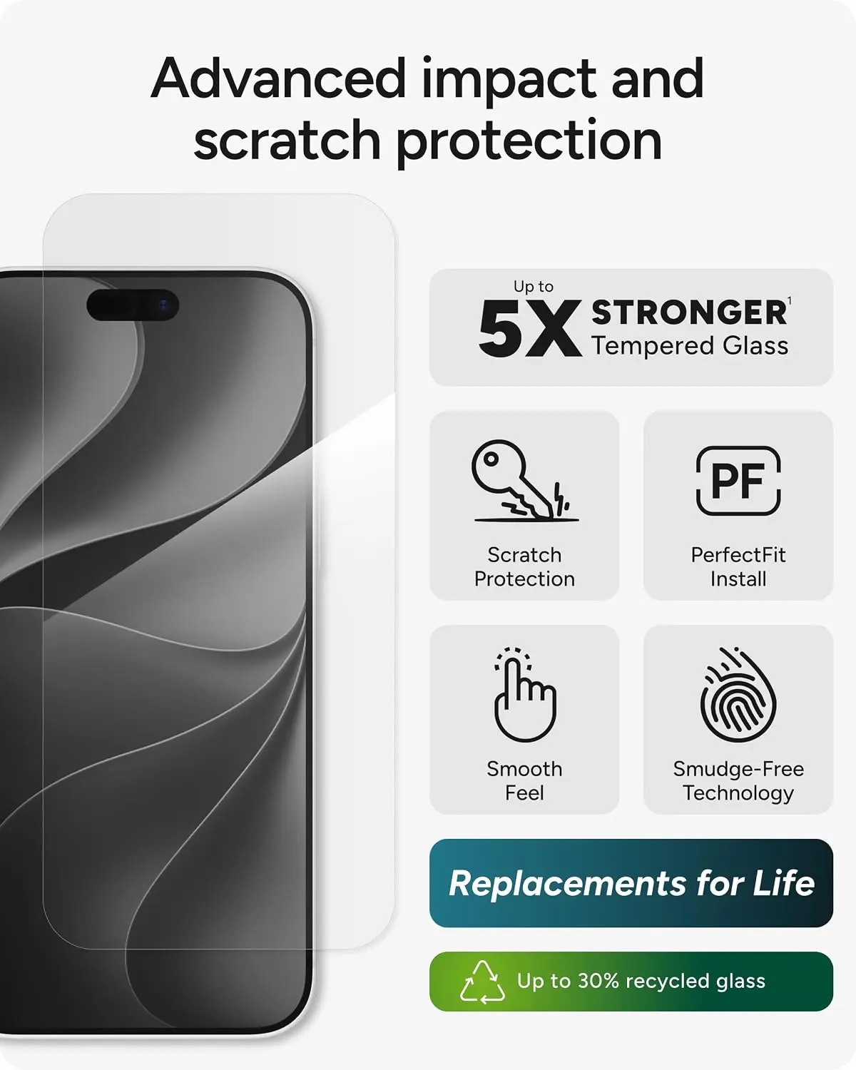 ZAGG InvisibleShield Glass Elite Apple iPhone 18 Pro Max / 17 Pro Max Protector afbeelding 2