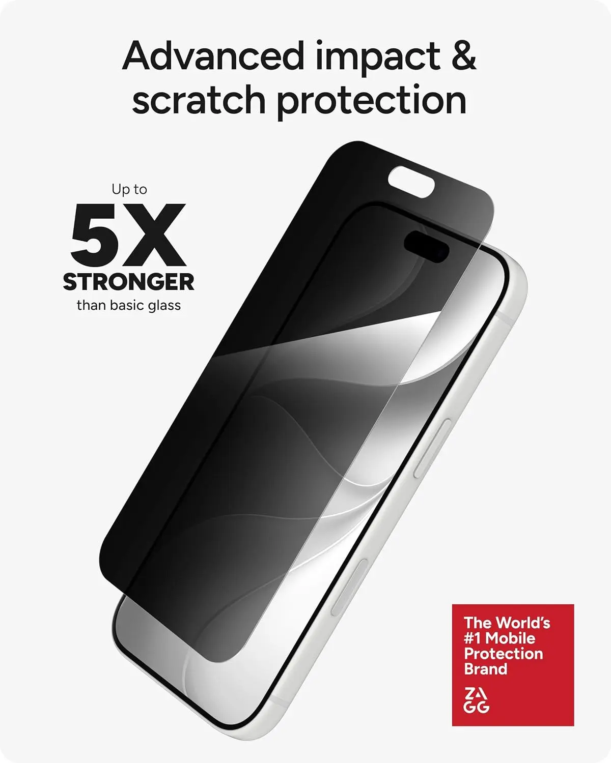 ZAGG InvisibleShield Glass Elite Privacy Apple iPhone 18 Pro / 17 Pro Protector afbeelding 4