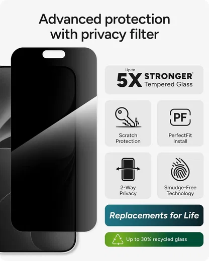 ZAGG InvisibleShield Glass Elite Privacy Apple iPhone 18 Pro Max / 17 Pro Max afbeelding 2
