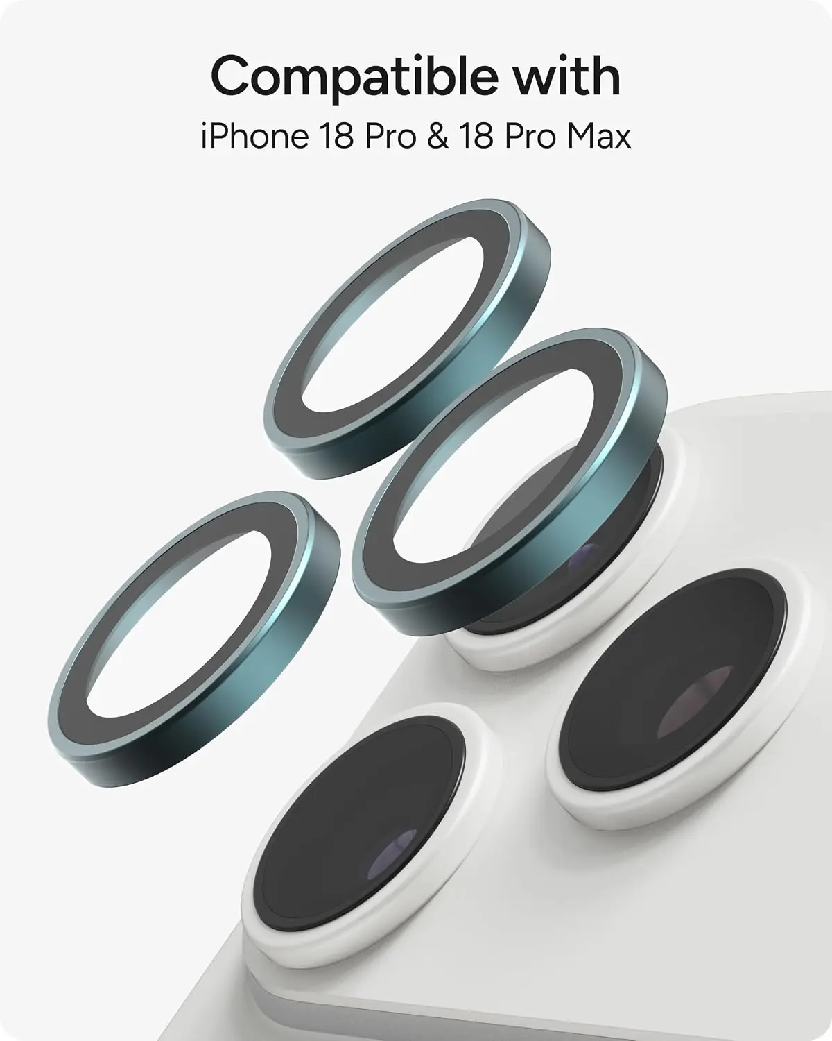 ZAGG Camera Rings Apple iPhone 18 Pro / 18 Pro Max Camera Protector Blauw afbeelding 2