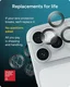 ZAGG Camera Rings iPhone 18 Pro / 18 Pro Max Camera Protector Zilver Glitter afbeelding 10