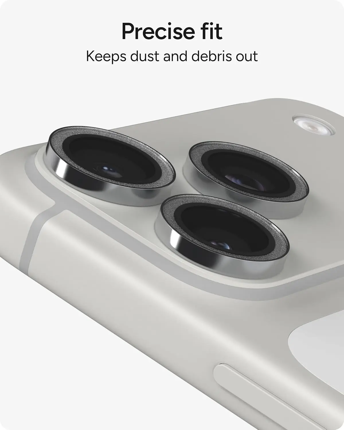ZAGG Camera Rings iPhone 18 Pro / 18 Pro Max Camera Protector Zilver Glitter afbeelding 8