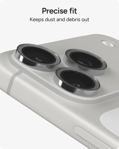ZAGG Camera Rings iPhone 18 Pro / 18 Pro Max Camera Protector Zilver Glitter afbeelding 8