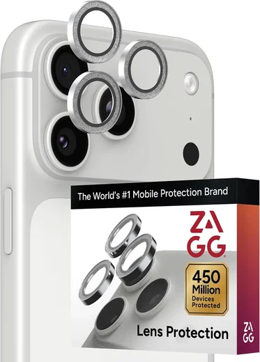 ZAGG Camera Rings iPhone 18 Pro / 18 Pro Max Camera Protector Zilver Glitter afbeelding 1