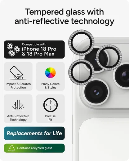 ZAGG Camera Rings Apple iPhone 18 Pro / 18 Pro Max Camera Protector Diamond afbeelding 2