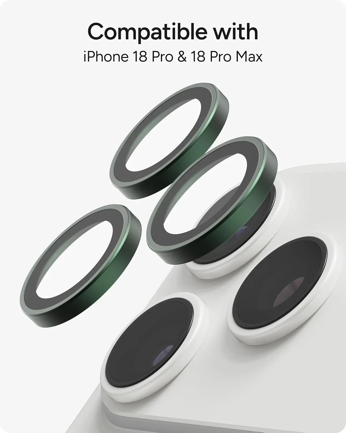 ZAGG Camera Rings Apple iPhone 18 Pro / 18 Pro Max Camera Protector Groen afbeelding 3