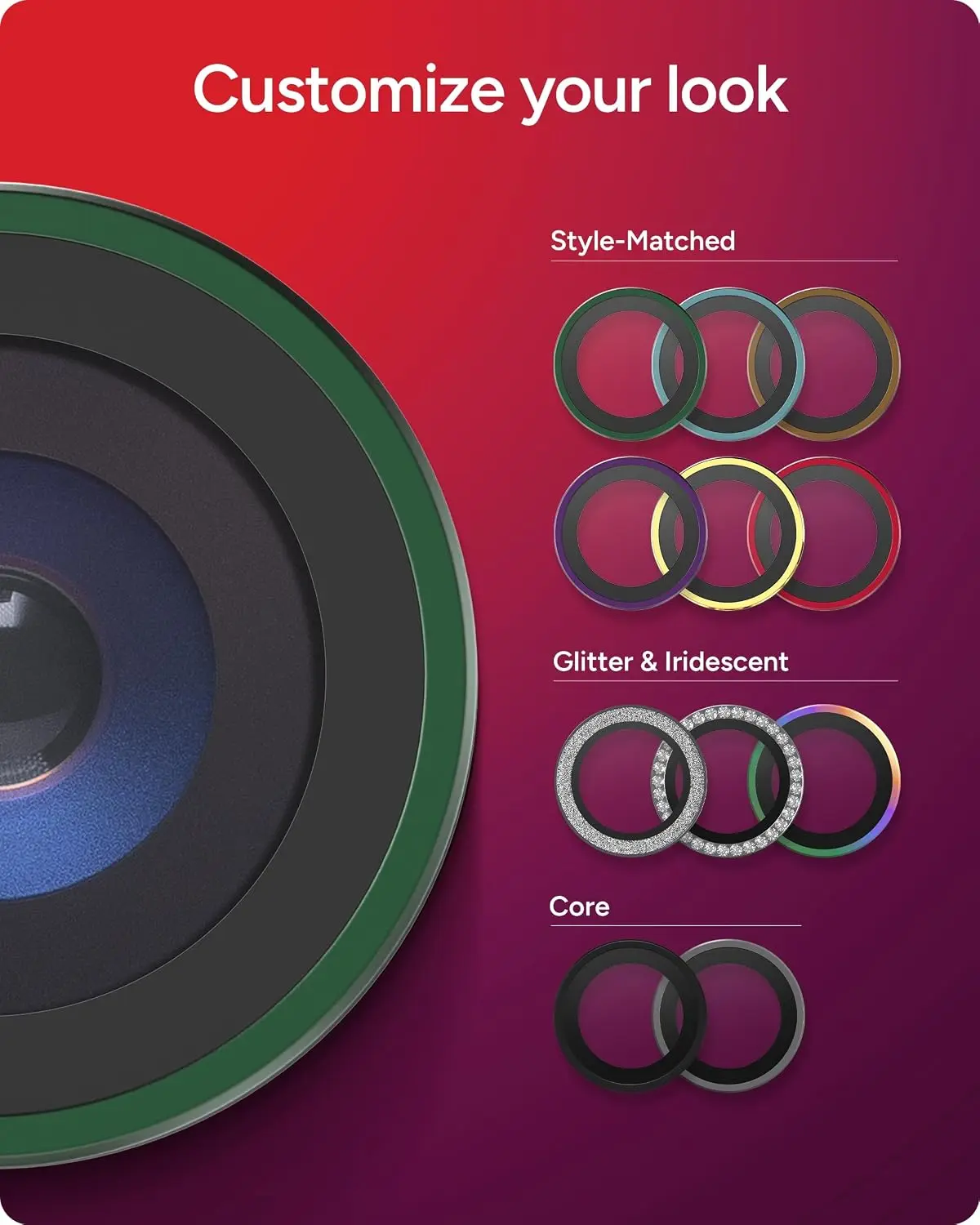 ZAGG Camera Rings Apple iPhone 18 Pro / 18 Pro Max Camera Protector Groen afbeelding 4