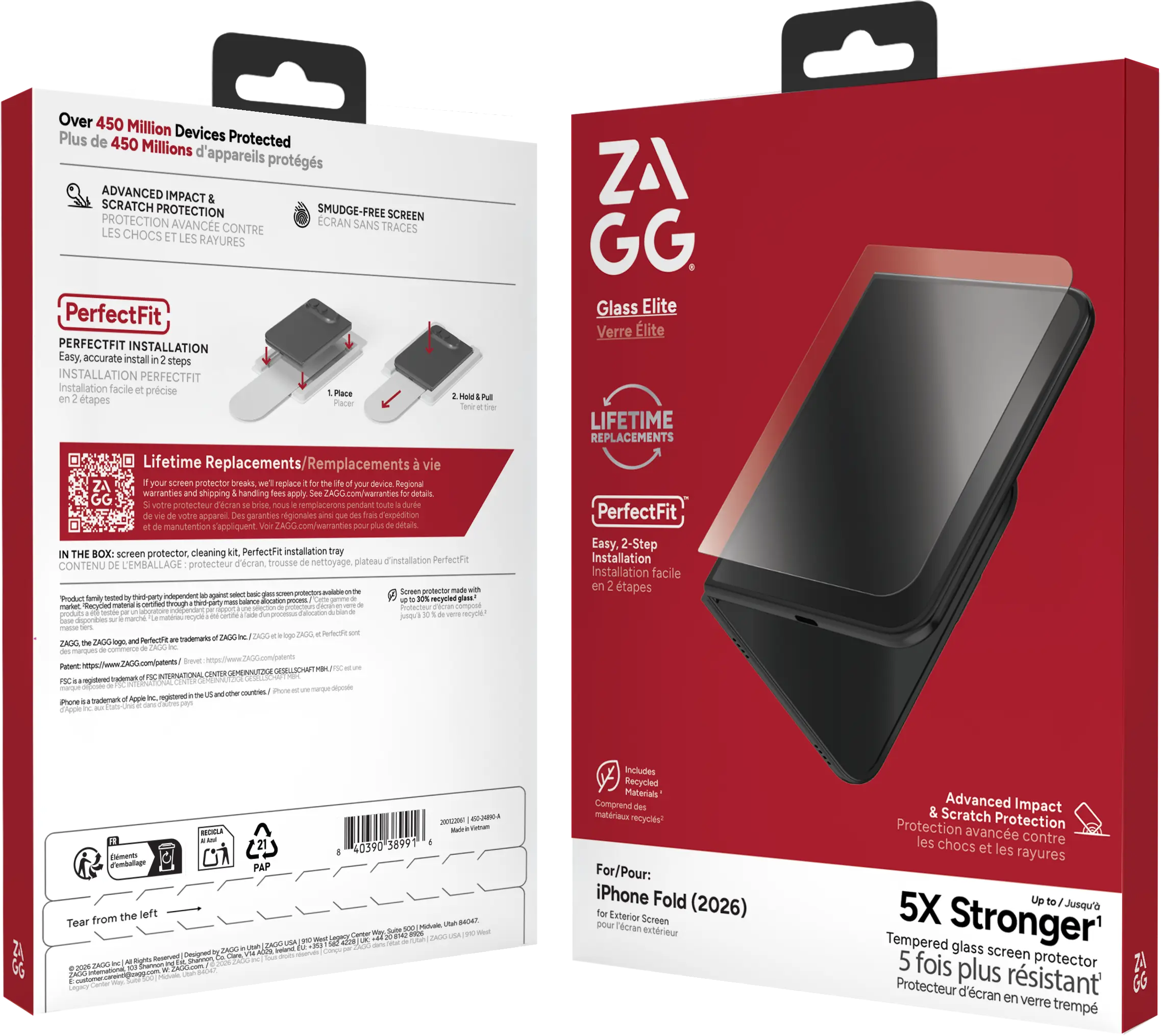 ZAGG InvisibleShield Glass Elite Apple iPhone Duo Screen Protector afbeelding 2
