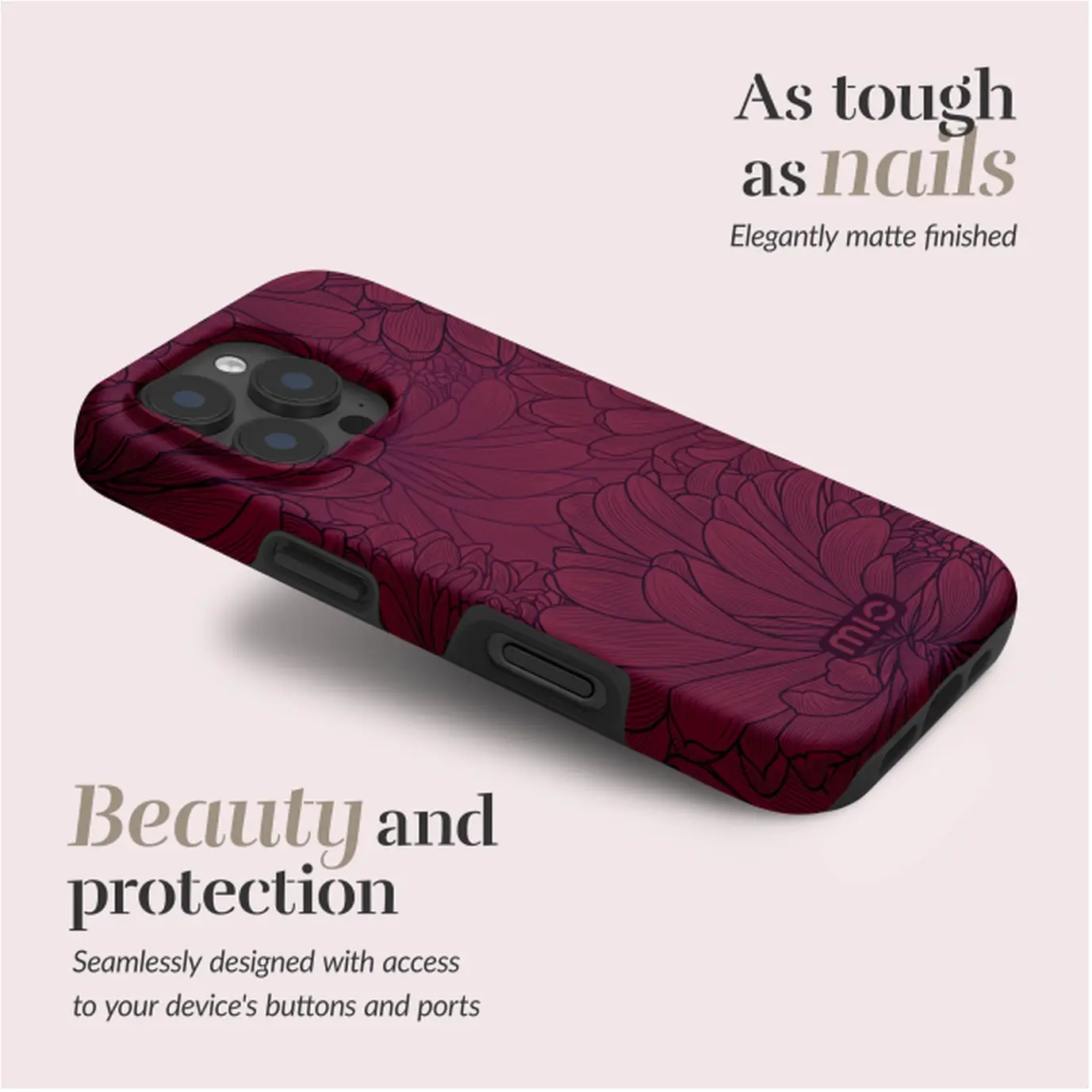 MIO MagSafe / Qi2 iPhone 18 Pro / 17 Pro Hoesje Hard Cover Cherry Blooms afbeelding 2