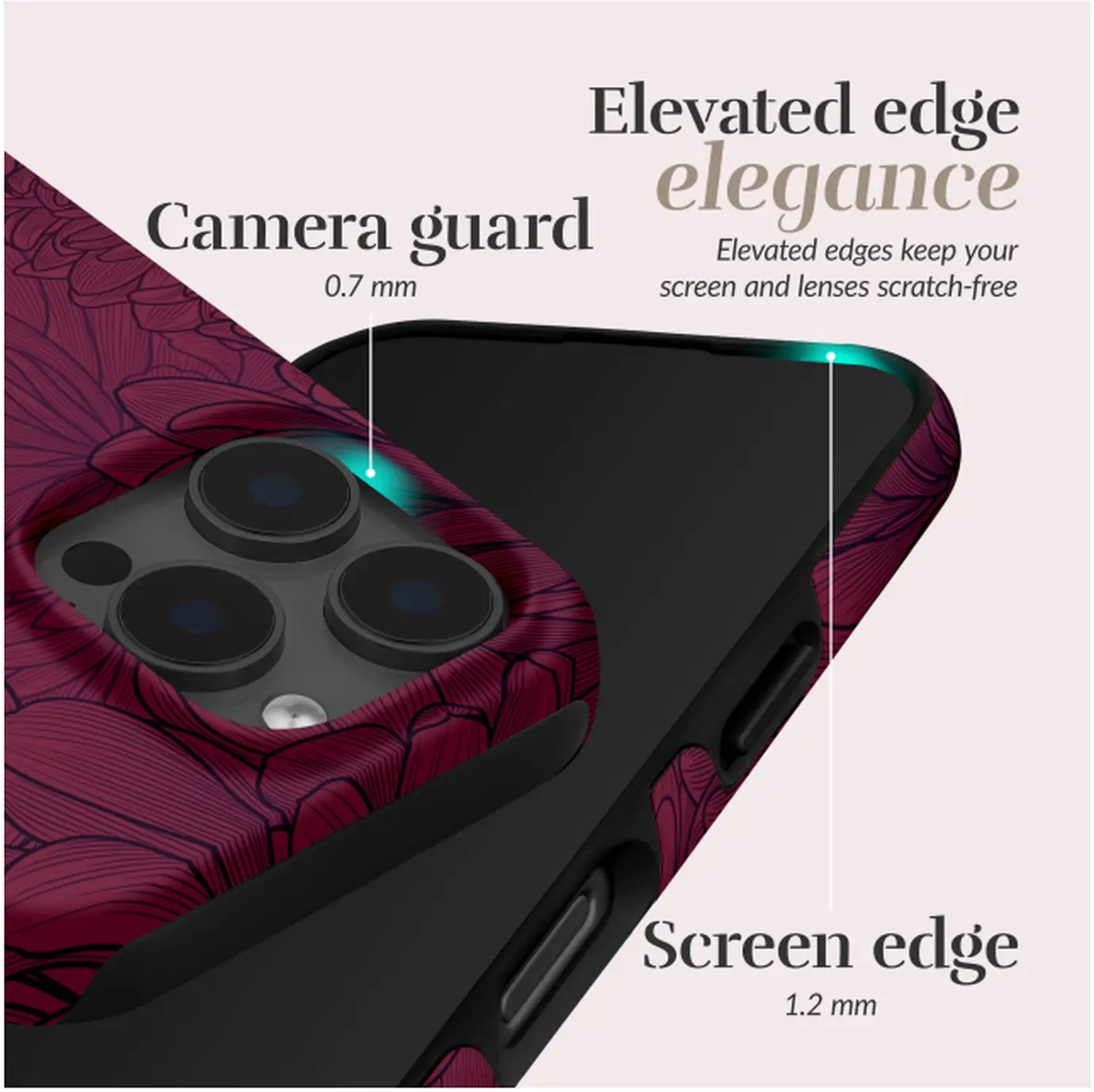 MIO MagSafe / Qi2 iPhone 18 Pro / 17 Pro Hoesje Hard Cover Cherry Blooms afbeelding 5