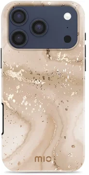 MIO MagSafe / Qi2 iPhone 18 Pro / 17 Pro Hoesje Hard Cover Gold Marble