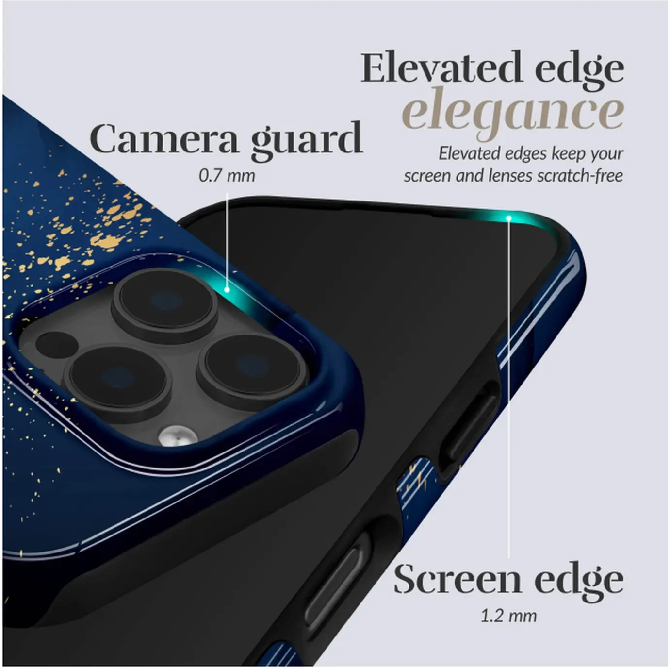 MIO MagSafe / Qi2 iPhone 18 Pro / 17 Pro Hoesje Hard Cover Midnight Sparkle afbeelding 5
