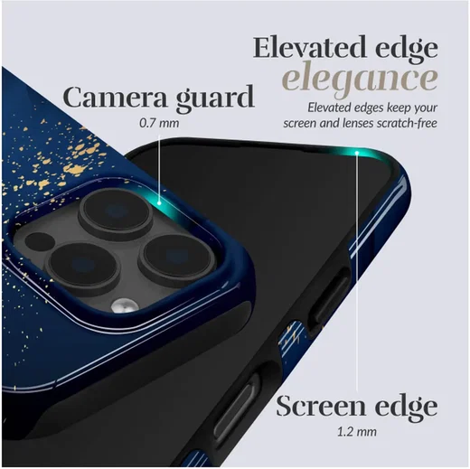 MIO MagSafe / Qi2 iPhone 18 Pro / 17 Pro Hoesje Hard Cover Midnight Sparkle afbeelding 5