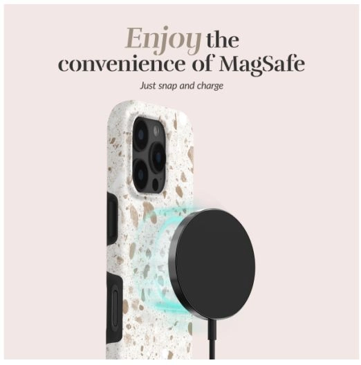 MIO MagSafe / Qi2 iPhone 18 Pro / 17 Pro Hoesje Hard Cover Soft Terrazzo afbeelding 5