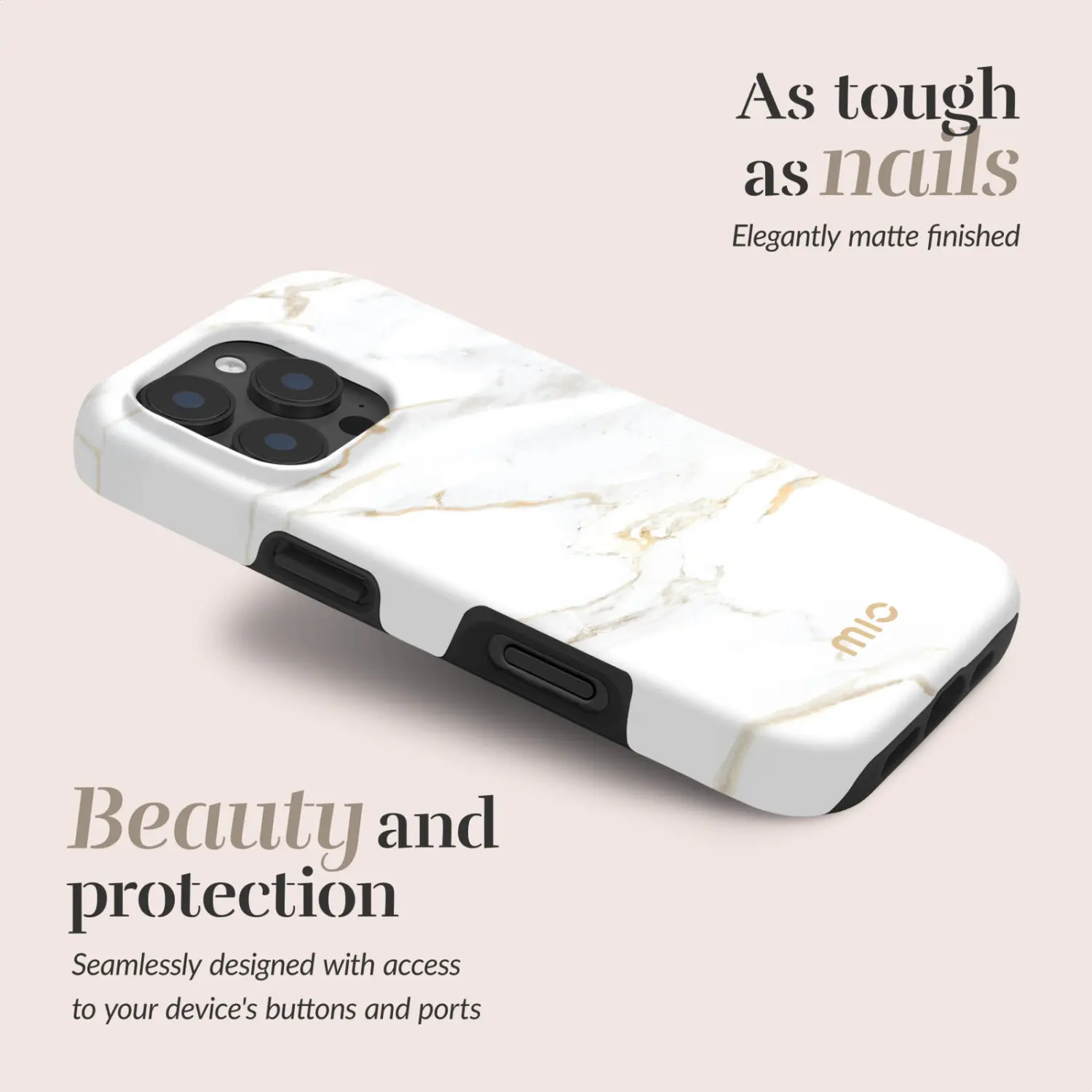 MIO MagSafe iPhone 18 Pro Max / 17 Pro Max Hoesje Back Cover White Marble afbeelding 2