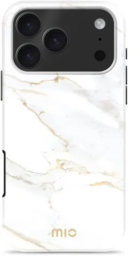 MIO MagSafe iPhone 18 Pro Max / 17 Pro Max Hoesje Back Cover White Marble afbeelding 1