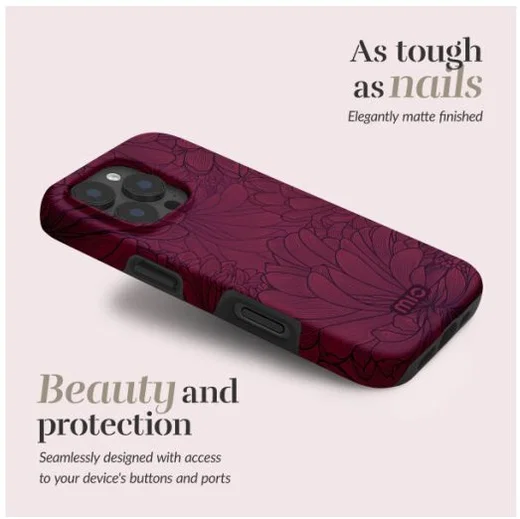 MIO MagSafe / Qi2 Apple iPhone 18 Pro Max Hoesje Hard Shell Berry Blooms afbeelding 5