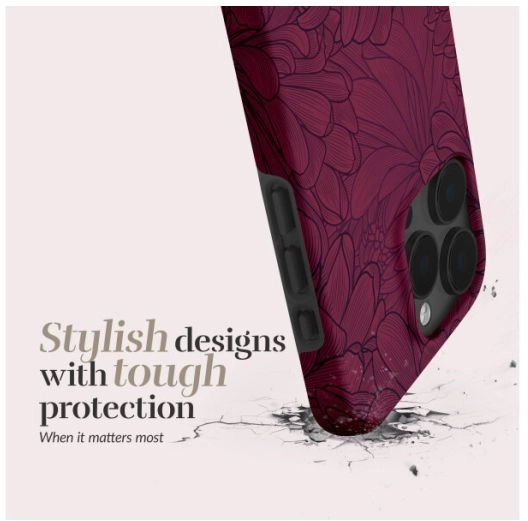 MIO MagSafe / Qi2 Apple iPhone 18 Pro Max Hoesje Hard Shell Berry Blooms afbeelding 2