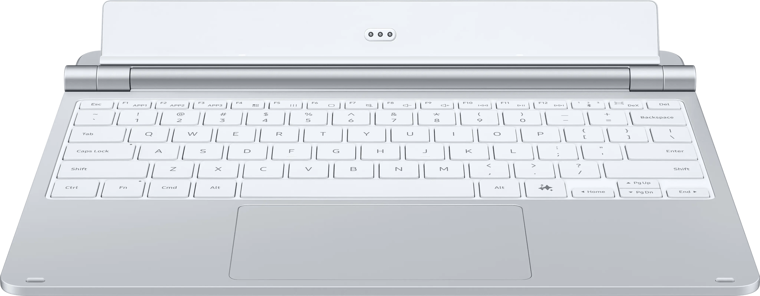 Originele Samsung Tab S12+ Keyboard Cover Pro QWERTY NLD Toetsenbord Zilver afbeelding 1