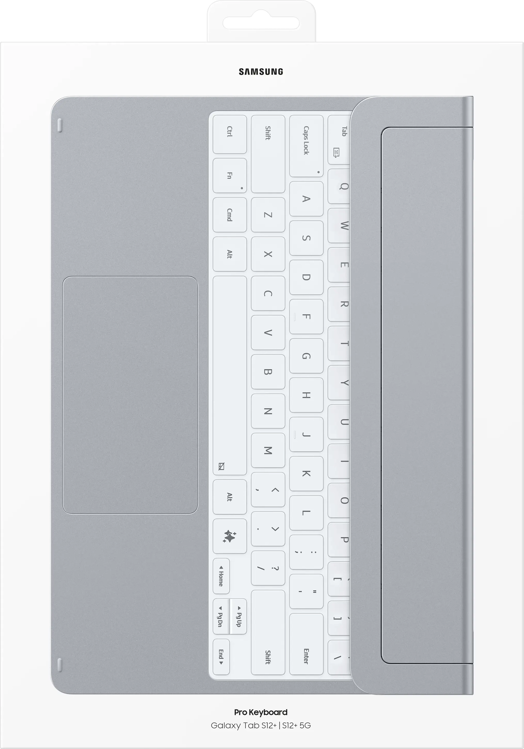 Originele Samsung Tab S12+ Keyboard Cover Pro QWERTY NLD Toetsenbord Zilver afbeelding 4